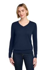 Brooks Brothers Women's Washable Merino V-Neck Sweater BB18411 Navy Blazer