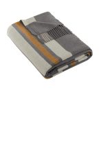 Brooks Brothers Heritage Blanket BB19000 Shadow Grey/ Marshmallow/ Tan