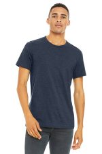 BELLA+CANVAS Unisex Heather CVC Short Sleeve Tee. BC3001CVC Heather Navy