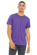 BELLA+CANVAS Unisex Heather CVC Short Sleeve Tee. BC3001CVC Heather Team Purple