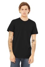 BELLA+CANVAS Unisex Heather CVC Short Sleeve Tee. BC3001CVC Solid Black Blend