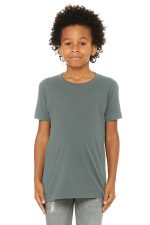 BELLA+CANVAS Youth Jersey Short Sleeve Tee. BC3001Y Blue Storm