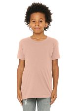 BELLA+CANVAS Youth Jersey Short Sleeve Tee. BC3001Y Peach