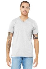 BELLA+CANVAS Unisex Jersey Short Sleeve V-Neck Tee. BC3005 Ash