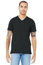 BELLA+CANVAS Unisex Jersey Short Sleeve V-Neck Tee. BC3005 Dark Grey