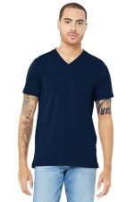BELLA+CANVAS Unisex Jersey Short Sleeve V-Neck Tee. BC3005 Navy