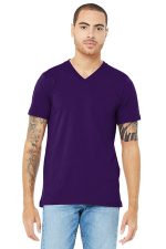 BELLA+CANVAS Unisex Jersey Short Sleeve V-Neck Tee. BC3005 Team Purple