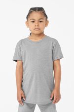 BELLA+CANVAS Youth Triblend Short Sleeve Tee. BC3413Y Athletic Grey Triblend