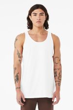 BELLA+CANVAS Unisex Heather CVC Tank BC3480CVC Solid White Blend