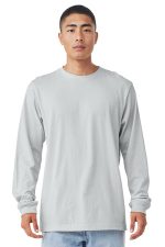 BELLA+CANVAS Unisex Jersey Long Sleeve Tee. BC3501 Silver