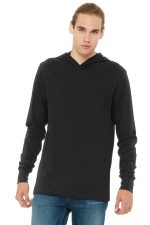 BELLA+CANVAS Unisex Jersey Long Sleeve Hoodie. BC3512 Black