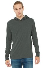BELLA+CANVAS Unisex Jersey Long Sleeve Hoodie. BC3512 Deep Heather