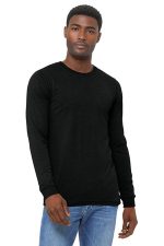 BELLA+CANVAS Unisex Triblend Long Sleeve Tee BC3513 Black Heather Triblend