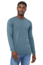 BELLA+CANVAS Unisex Triblend Long Sleeve Tee BC3513 Denim Triblend