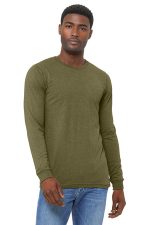 BELLA+CANVAS Unisex Triblend Long Sleeve Tee BC3513 Olive Triblend