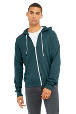 BELLA+CANVAS Unisex Sponge Fleece Full-Zip Hoodie. BC3739 Atlantic
