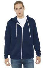 BELLA+CANVAS Unisex Sponge Fleece Full-Zip Hoodie. BC3739 Navy