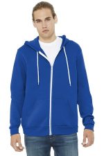 BELLA+CANVAS Unisex Sponge Fleece Full-Zip Hoodie. BC3739 True Royal