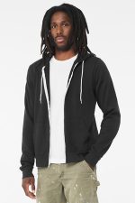 BELLA+CANVAS Unisex Sponge Fleece Full-Zip Hoodie. BC3739 Vintage Black