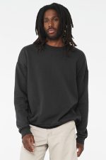 BELLA+CANVAS Unisex Sponge Fleece Drop Shoulder Sweatshirt. BC3945 Dark Grey
