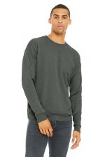 BELLA+CANVAS Unisex Sponge Fleece Drop Shoulder Sweatshirt. BC3945 Deep Heather