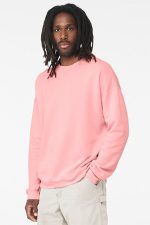 BELLA+CANVAS Unisex Sponge Fleece Drop Shoulder Sweatshirt. BC3945 Pink