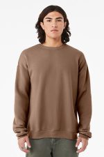 BELLA+CANVAS Unisex Sponge Fleece Drop Shoulder Sweatshirt. BC3945 Vintage Brown
