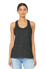 BELLA+CANVAS Women's Jersey Racerback Tank. BC6008 Dark Grey Heather