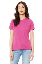 BELLA+CANVAS Women's Relaxed Jersey Short Sleeve Tee. BC6400 Charity Pink