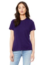 BELLA+CANVAS Women's Relaxed Jersey Short Sleeve Tee. BC6400 Team Purple