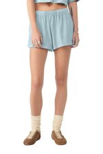 BELLA+CANVAS Women's Heavyweight Garment-Dyed Short BC6824GD Light Washed Denim