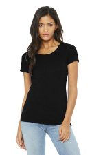 BELLA+CANVAS Women's Triblend Short Sleeve Tee. BC8413 Solid Black Triblend