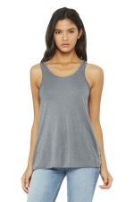 BELLA+CANVAS Women's Flowy Racerback Tank. BC8800 Athletic Heather