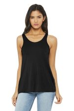 BELLA+CANVAS Women's Flowy Racerback Tank. BC8800 Black