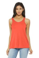 BELLA+CANVAS Women's Flowy Racerback Tank. BC8800 Coral