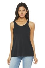 BELLA+CANVAS Women's Flowy Racerback Tank. BC8800 Dark Grey