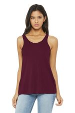 BELLA+CANVAS Women's Flowy Racerback Tank. BC8800 Maroon