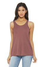 BELLA+CANVAS Women's Flowy Racerback Tank. BC8800 Mauve