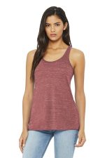 BELLA+CANVAS Women's Flowy Racerback Tank. BC8800 Mauve Marble