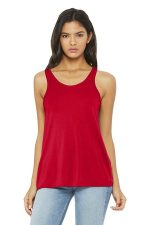 BELLA+CANVAS Women's Flowy Racerback Tank. BC8800 Red