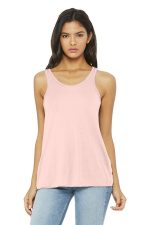 BELLA+CANVAS Women's Flowy Racerback Tank. BC8800 Soft Pink