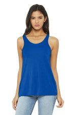 BELLA+CANVAS Women's Flowy Racerback Tank. BC8800 True Royal