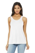 BELLA+CANVAS Women's Flowy Racerback Tank. BC8800 White