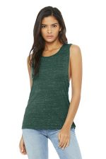 BELLA+CANVAS Women's Flowy Scoop Muscle Tank. BC8803 Forest Marble