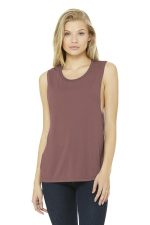 BELLA+CANVAS Women's Flowy Scoop Muscle Tank. BC8803 Mauve