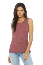 BELLA+CANVAS Women's Flowy Scoop Muscle Tank. BC8803 Mauve Marble