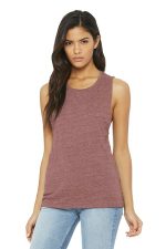 BELLA+CANVAS Women's Flowy Scoop Muscle Tank. BC8803 Mauve Slub