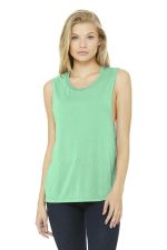 BELLA+CANVAS Women's Flowy Scoop Muscle Tank. BC8803 Mint
