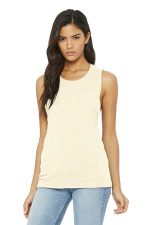 BELLA+CANVAS Women's Flowy Scoop Muscle Tank. BC8803 Natural Slub