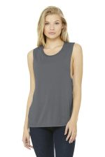 BELLA+CANVAS Women's Flowy Scoop Muscle Tank. BC8803 Storm